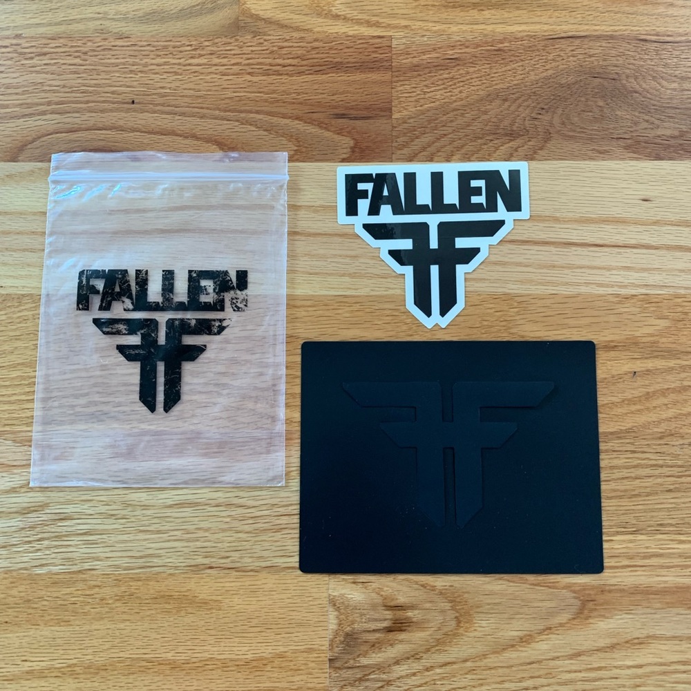 FALLEN brand stencil sticker decals logos sneakers Skate Surf snow